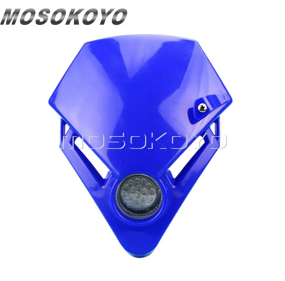 Синий Для газа TXT Pro EC 280 125 250 300 красный светодиодный мини треугольный налобный фонарь для мотокросса эндуро гоночный налобный фонарь - Цвет: Синий