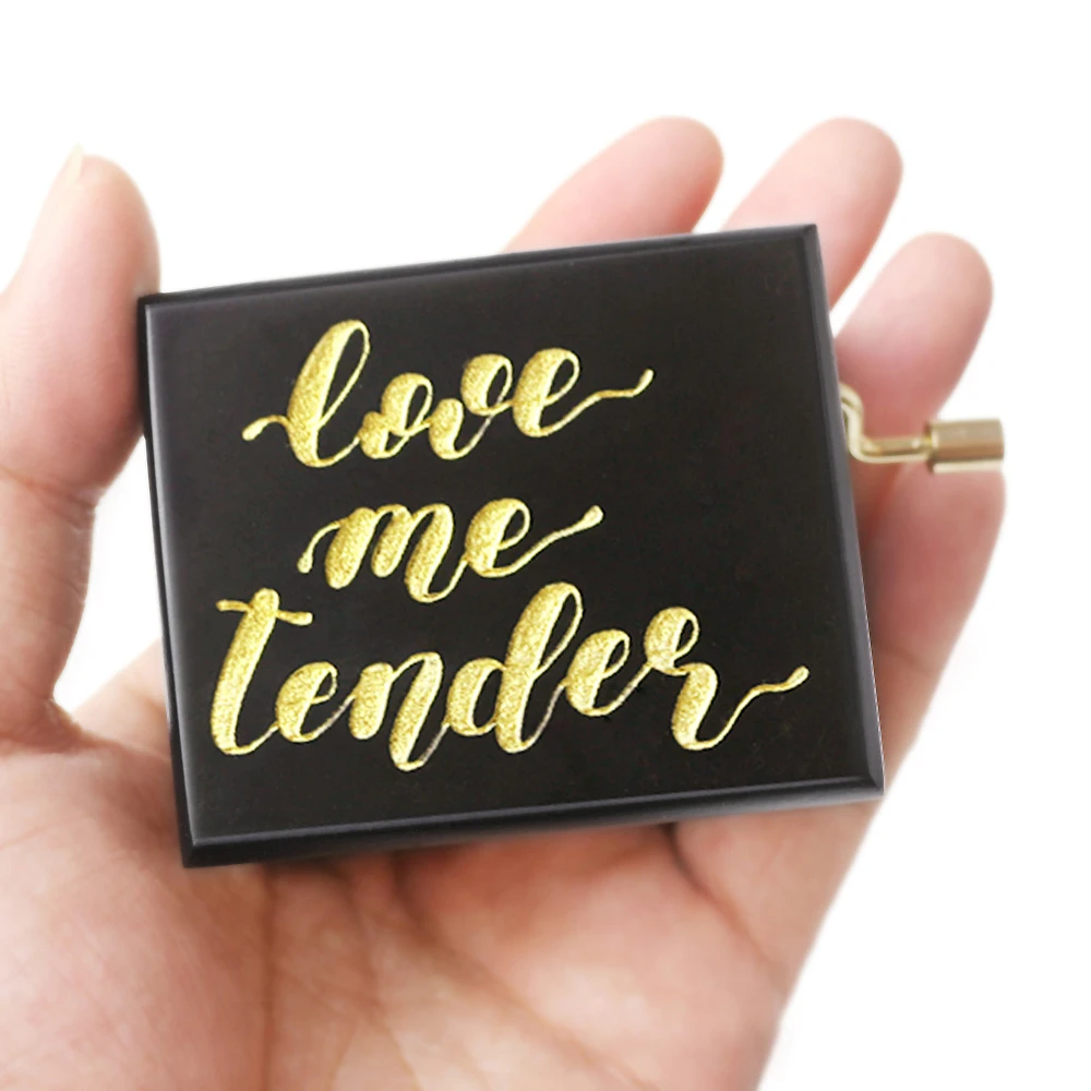 Sinzyo резной деревянный ручной кривошипник Love me tender Музыкальная Коробка механизм
