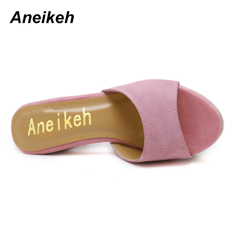 Aneikeh/Новинка 2021 модные пикантные туфли с острым закрытым носком для отдыха из
