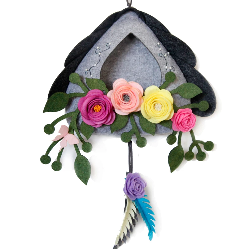 8 видов стилей набор из войлока серии Flower DIY Швейные Цветы орнамент ручные