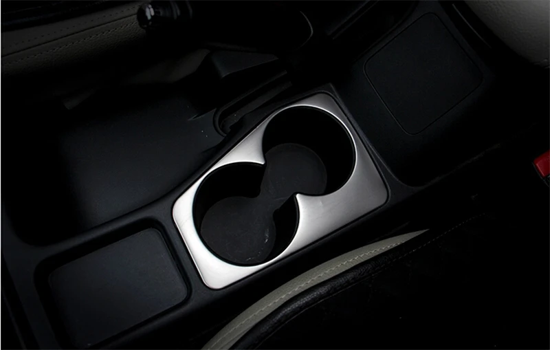 

For Mitsubishi Pajero Sport water cup holder decoration trim Stainless steel sticker 1pc High Quality