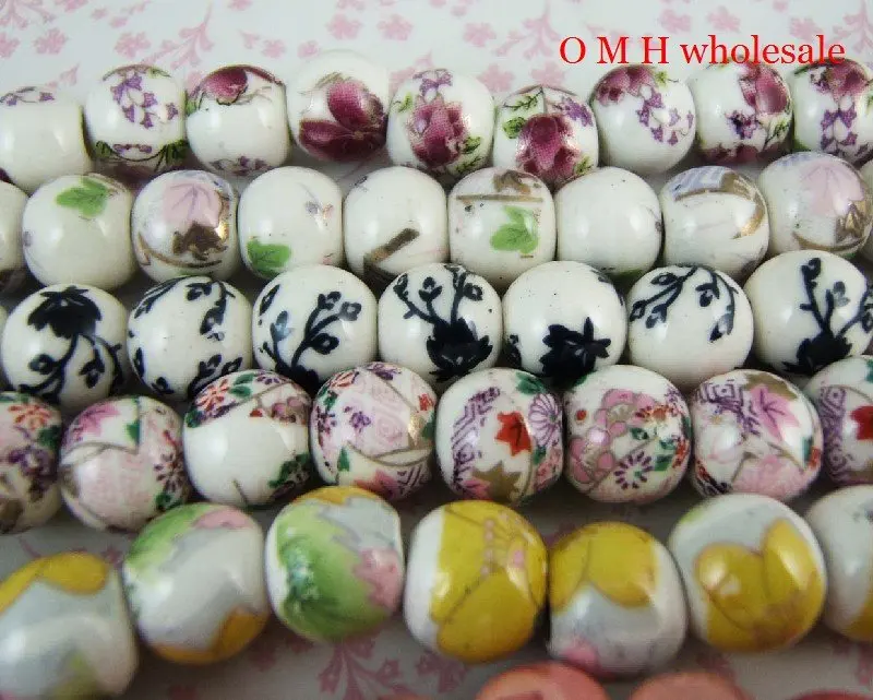 OMH оптовая продажа Бесплатная доставка 40 шт смешанные цветы цвета круглые