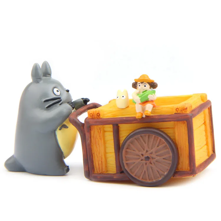 Творческий Miyazaki Jili Cat Bean Мини полимерный горшок Синий Шиншилла цветочный Смола DIY
