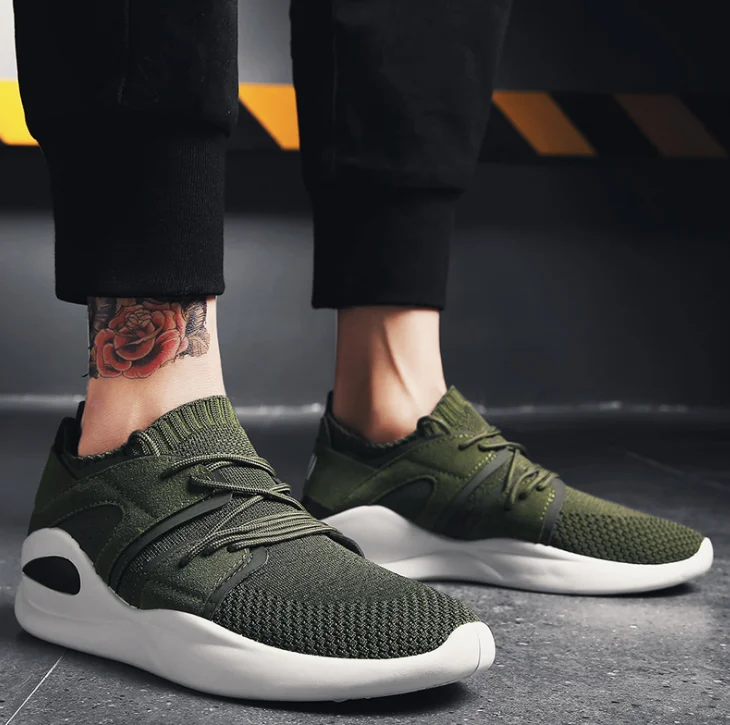 XEK High Quality Male Casual Shoes 2018 Tide Adult Tennis Stretch Fabric Design Green Spring Fashion Men ZLL286 | Обувь