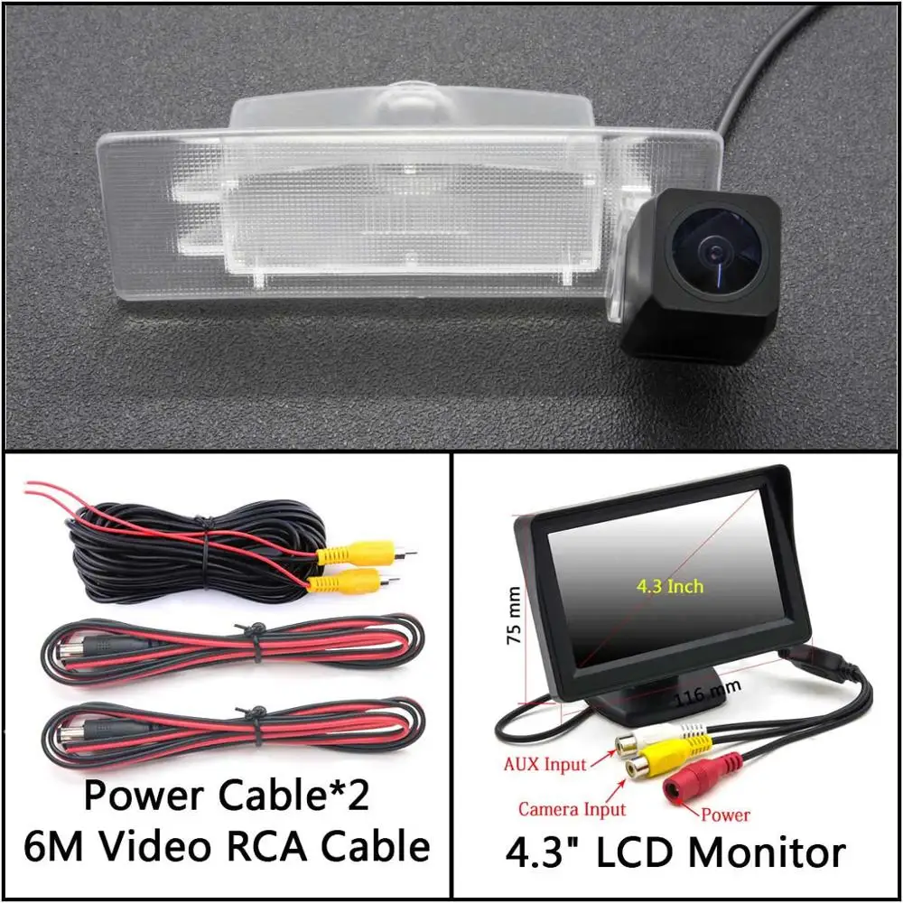 Cam Add 4.3 inch LCD Full HD резервная камера заднего вида для Kia Sportage 4 QL KX5 Автостоянка ЖК-зеркало монитор камера заднего вида - Название цвета: Cam Add 4.3 inch LCD