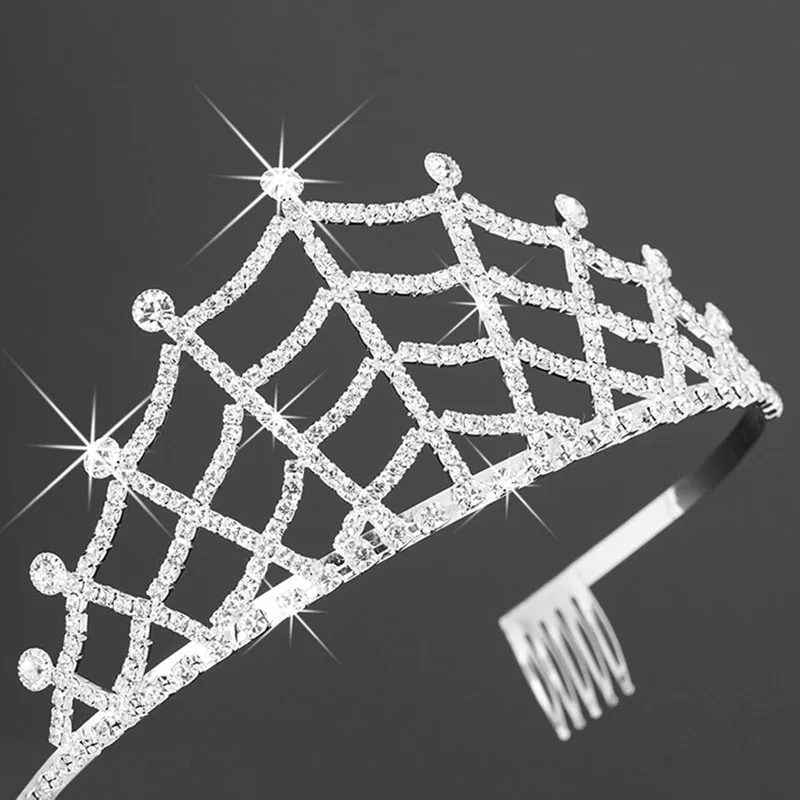 Роскошный свадебный Кристальные тиары и короны принцессы queen Pageant тиара для выпускного вечера Свадебный ободок аксессуары для волос