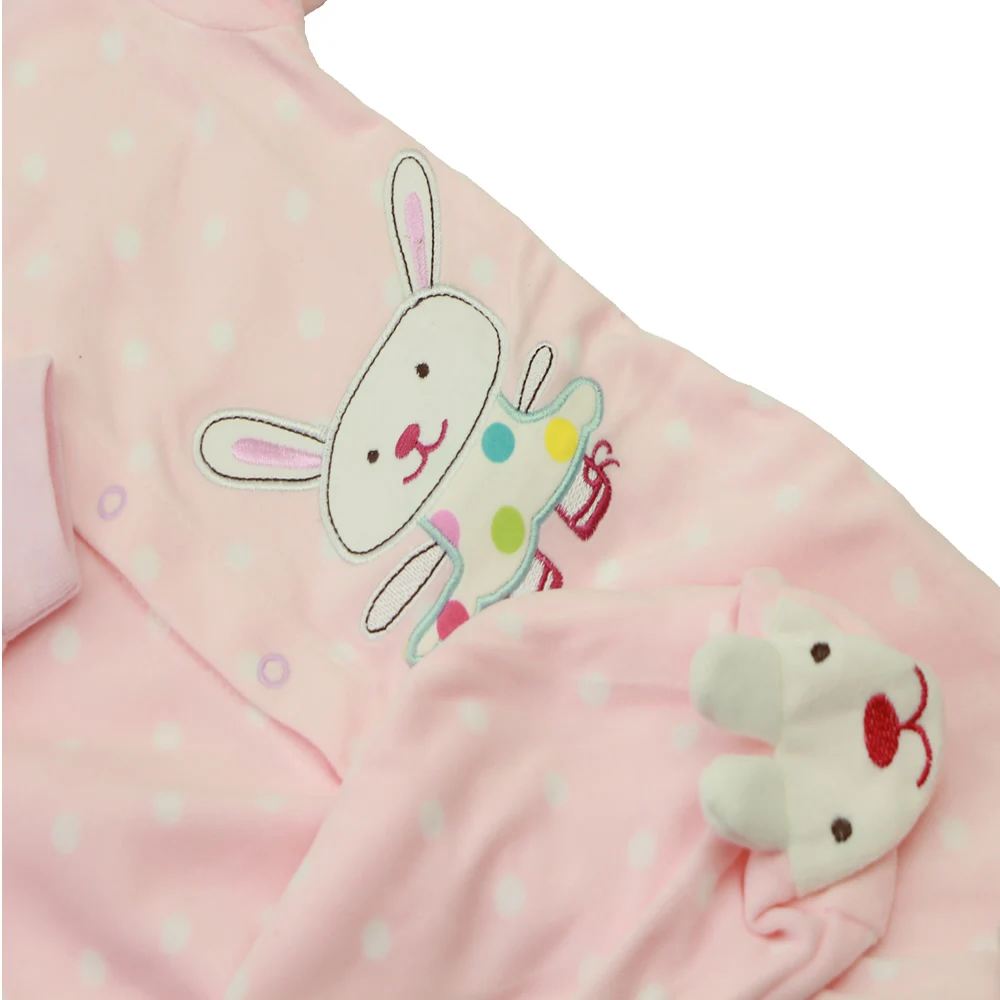 KEIUMI модная 22 23 дюймовая Одежда для куклы Reborn розовый комбинезон с кроликом