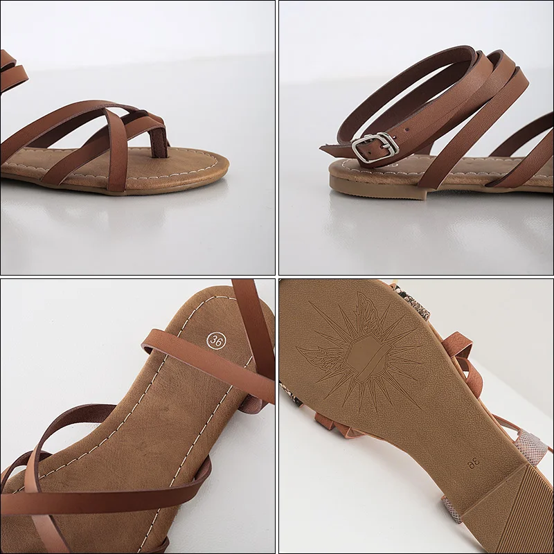 Женские сандалии-гладиаторы коллекция 2019 года летние повседневные однотонные