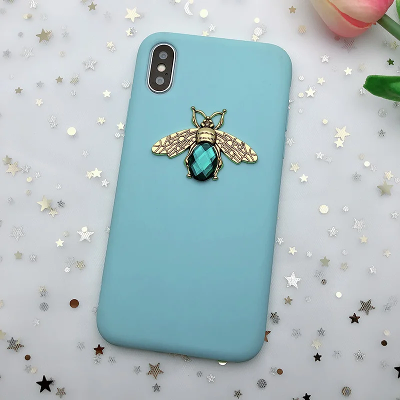 Mint Green Bee Пчелки чехол для samsung Galaxy S9 S8 S10 Lite A6 A8 плюс J4 J6 A9 A7 J3 J5 J7 S7 edge Note 8 M10 20 Мягкий силиконовый чехол - Цвет: Mint Green Bee