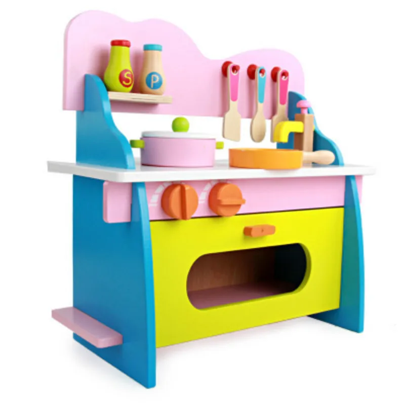 

Wooden kitchen toys children home simulation kitchenware combination TOY