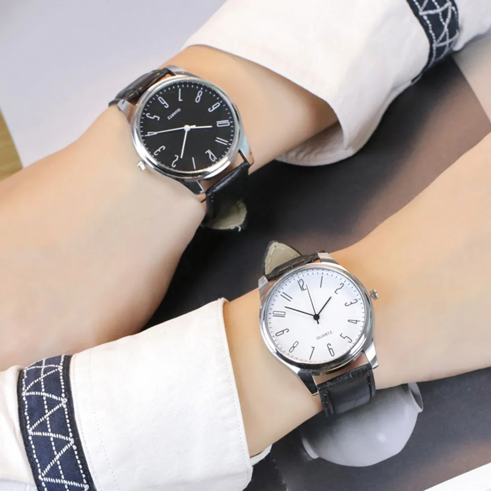 

2020 New Fashion Men's Simple Business Fashion Leather Bnad Quartz Wrist Watches Relogio Feminino Ladies' Clock Gifts Hot Sale F