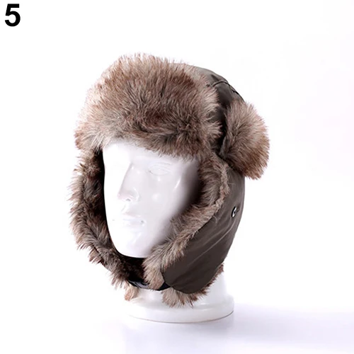 Мужская Теплый Мочка Уха Маска Снег Горнолыжный Траппер Авиатор Trooper Зима Hat Cap| |