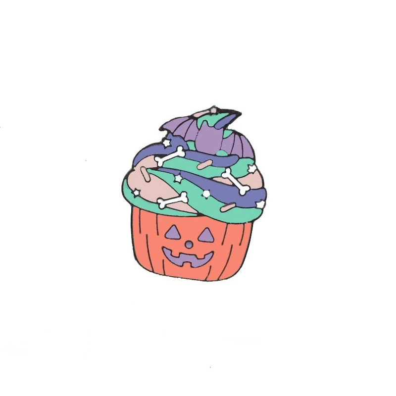 Cartoon Purple enamel pin Car Pumpkin Coffin wine glass paper clip badge brooch Lapel Denim Jean shirt bag Jewelry Gifts kid | Украшения и