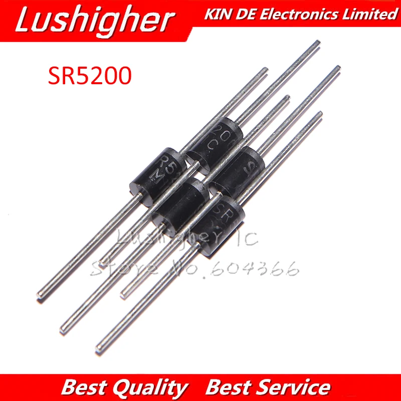 10 шт. SR5200 SB5200 Диод выпрямитель Schottky Barrier 5A 200 в DO 201AD 27|diode 5a|diode rectifierdiode schottky |