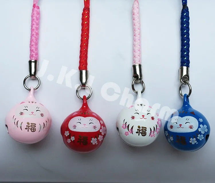 Благоприятный орнамент Omamori колокольчик кулон Фортуна Неко счастливый мешок DIY кулон брелки pom брелок