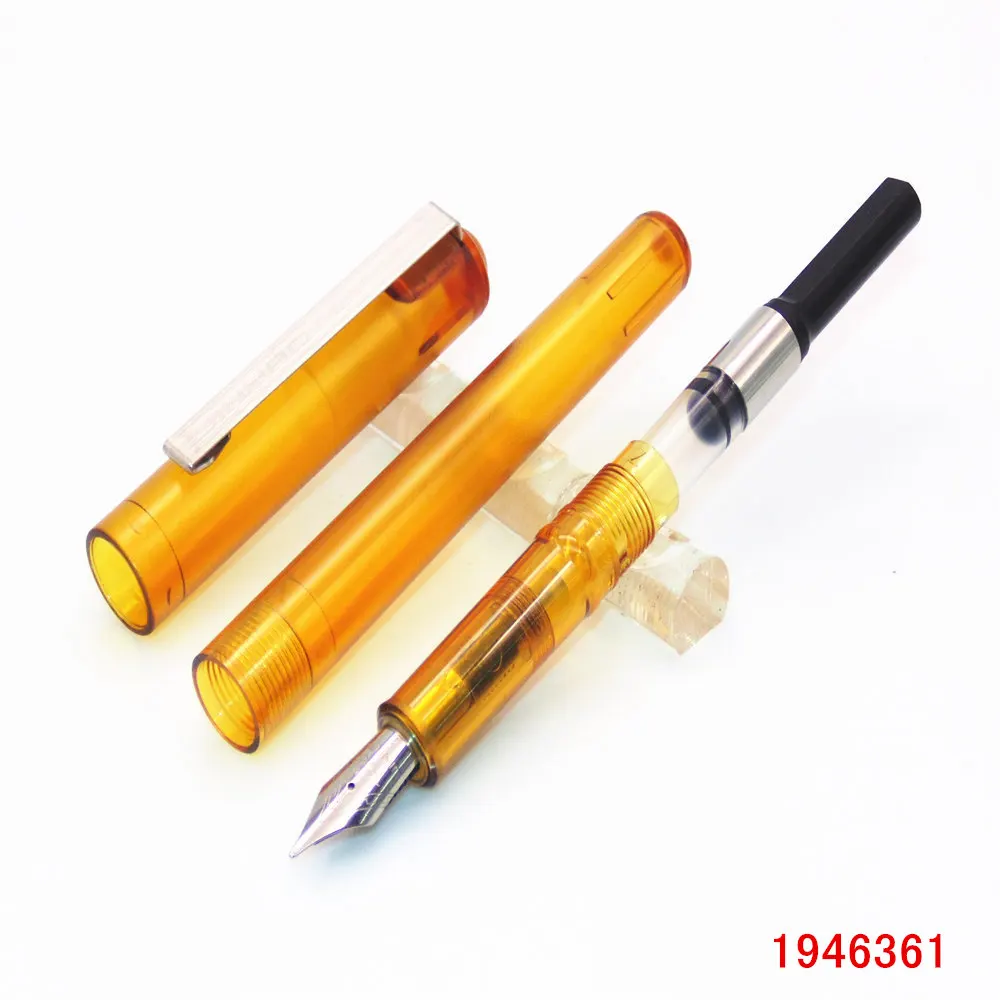 JINHAO 991 прозрачная перьевая ручка кофейного цвета новые студенческие Детские