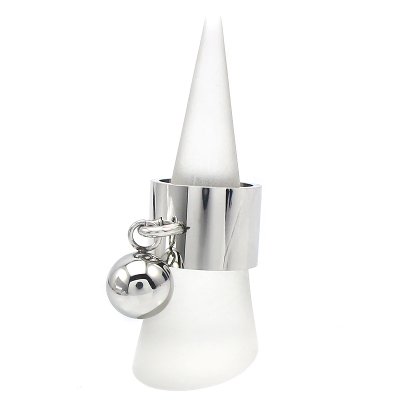 2017 Newest Stainless Steel Hollow Round Ball Charm Rings for Women Silver Cute Valentine's Day Gifts Zilver Bagues Anillo | Украшения