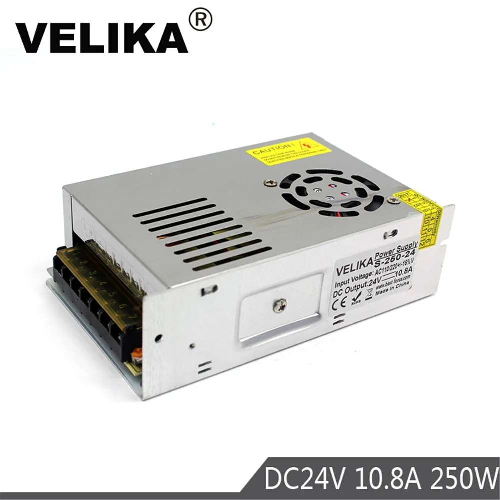 250 Вт 10.8A 24 В DC выключатель питания трансформатор 220 110 AC DC24V SMPS для светодиодных