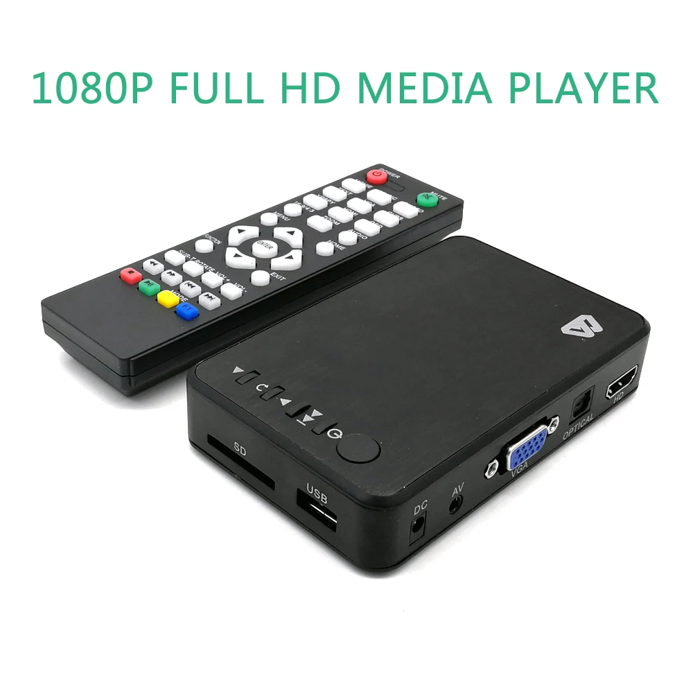 Мини Full HD мультимедийный плеер Autoplay 1080P USB внешний HDD SD U диск медиаплеер с HDMI