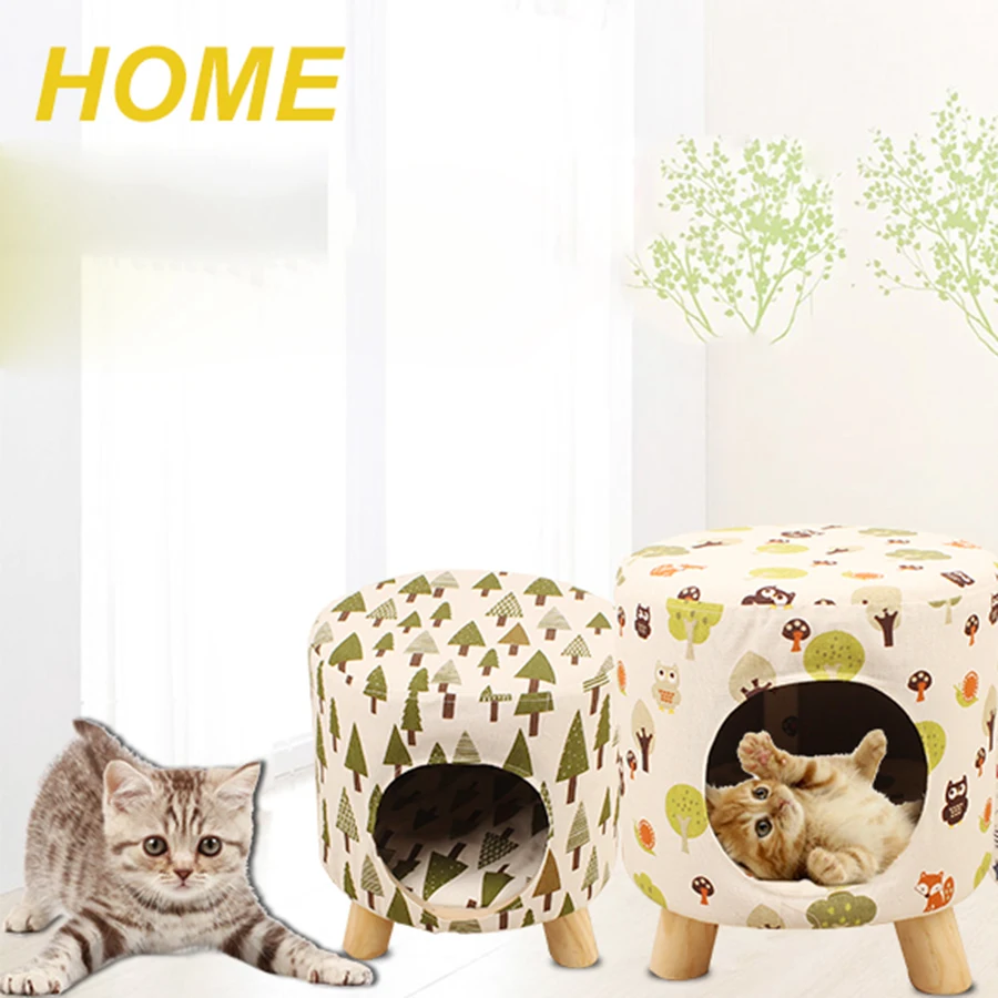 Кошки несколько стилей табурет гнездо креативные мягкие маленькие палатки лоток