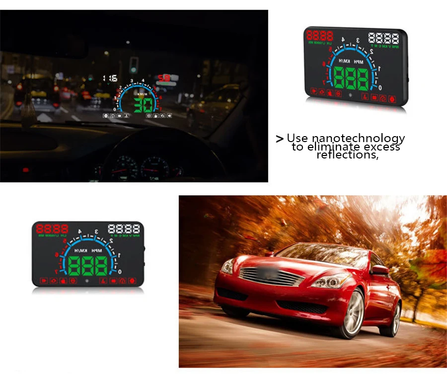 Автомобильный дисплей с дисплеем HUD, Универсальный Автомобильный дисплей s, аксессуары для электроники, HD скоростной цифровой проектор OBD E350
