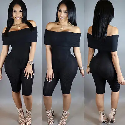 2016 сексуальный женский комбинезон для ночного клуба с открытыми плечами и лямкой