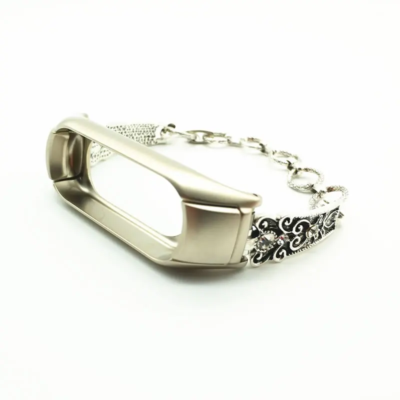 AKGLEADER For Xiaomi Miband 5 6 7 NFC Watch Strap Metal Band Bracelet For Mi Band 3 Strap Crystal Diamond Correas de reloj