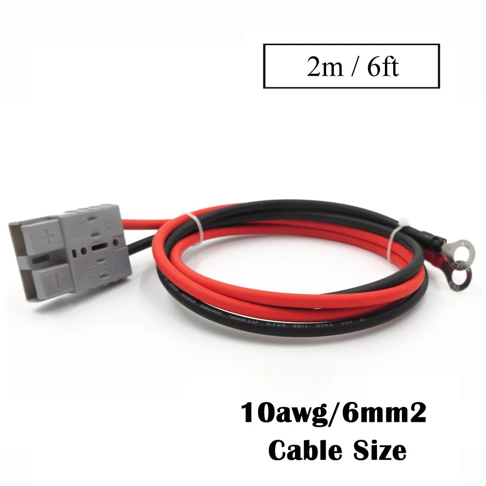 6ft 6.0mm2 Cable SH50 штекер 50A 600V Удлинительный кабель 0,3 м 1 м 2 м 3 м 5 м 10 м Солнечный кабель подключения 2,5/4/6mm2 с M8 терминал кольцо Батарея болт tab - Цвет: 6ft 6.0mm2 Cable