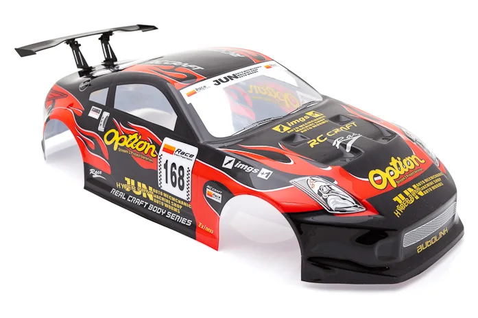YUKALA 1/10 rc автомобиль ПВХ Окрашенный корпус корпуса 190 мм черный 2 шт./лот 004 | Игрушки