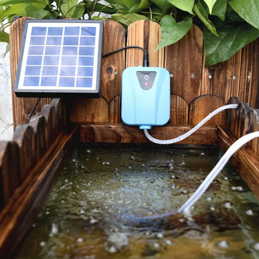 

DC USB Charge Solar Powered Aquarium Fish Tank Oxygenator Water Oxygen Pump Mute Pond Aerator Aquarium Airpump