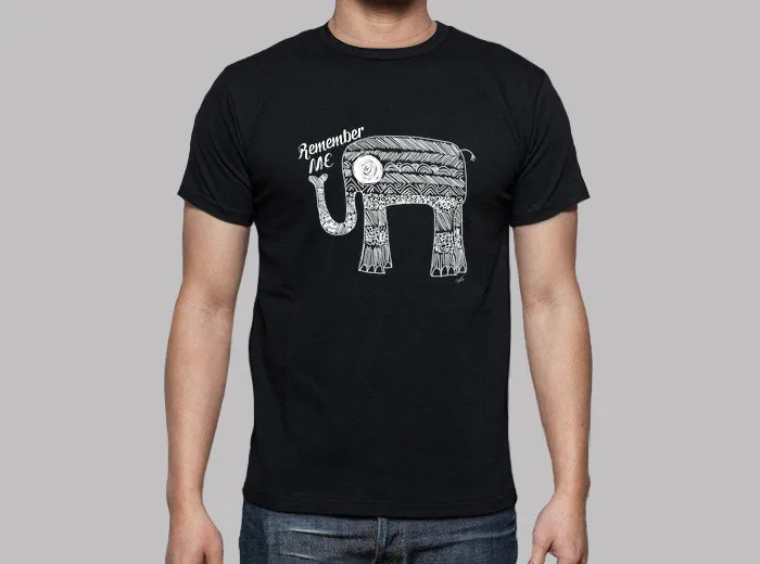 Повседневная принтованная футболка хлопок o-образным вырезом 100% Мужская remember me