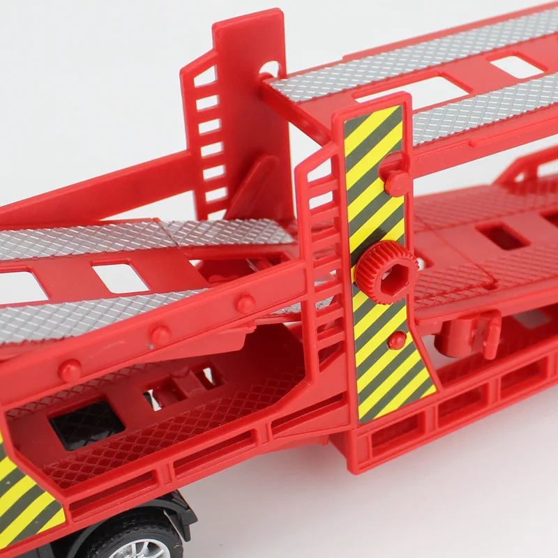 Double-Deck Flatbed Trailer Car Model Toy Transporter Alloy Engineering Vehicle Simulation 1:50 Children's Truck | Игрушки и хобби
