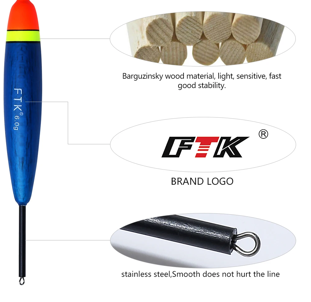 FTK Barguzinsky Fir 10 шт./лот, смешанный размер, цвет, буй, дрифтерная трубка, Articulos De Pesca, поплавок для ловли карпа, вес 2 г-6 г