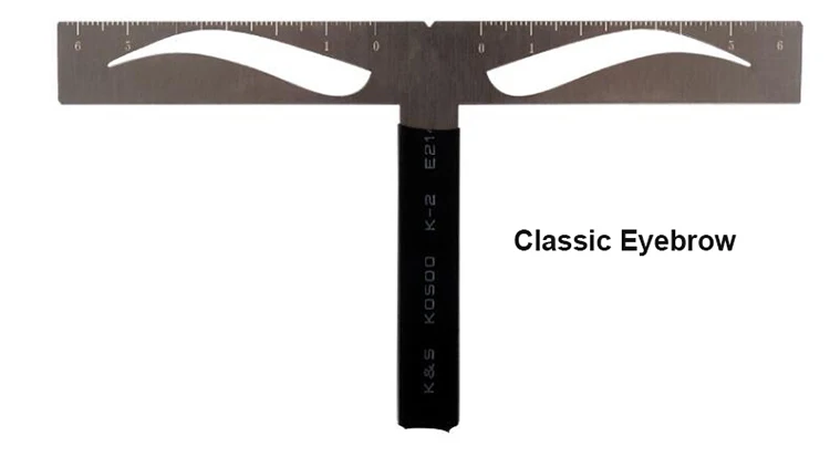 Classic Eyebrow Микроблейдинг из нержавеющей стали линейка для бровей Трафарет Перманентный макияж аксессуары 3D бровей формируя измерения инструменты татуировки принадлежности - Цвет: Classic Eyebrow