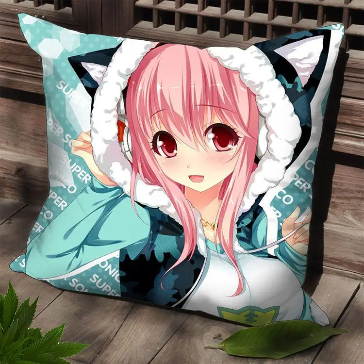 

New Super Sonico Anime Cushion Square Dakimakura Cover SPC95