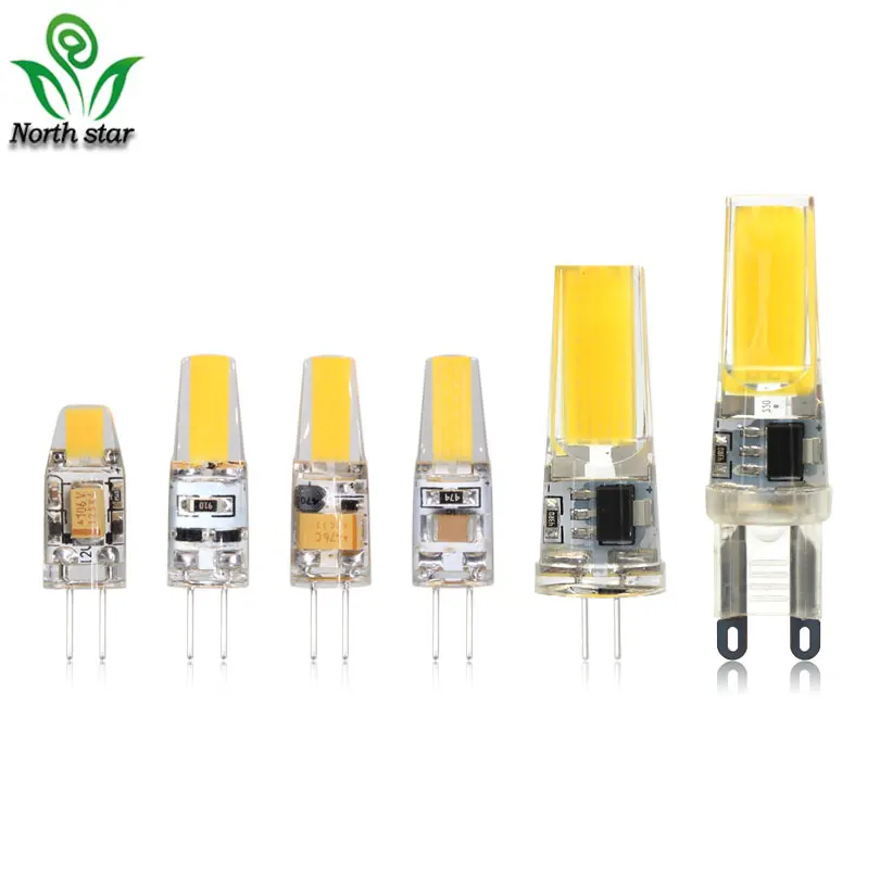 Светодиодная лампа с регулируемой яркостью G4 G9 AC DC 12V 220V 3W 6W 9W COB Mini 360 Угол луча