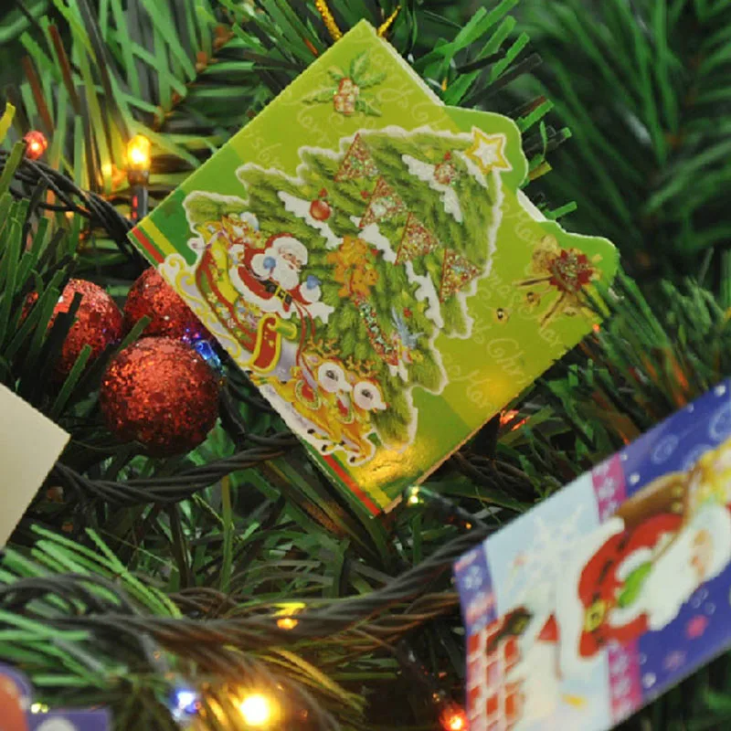 20 шт. детские поздравительные открытки разные стили санта клауса мини подарок