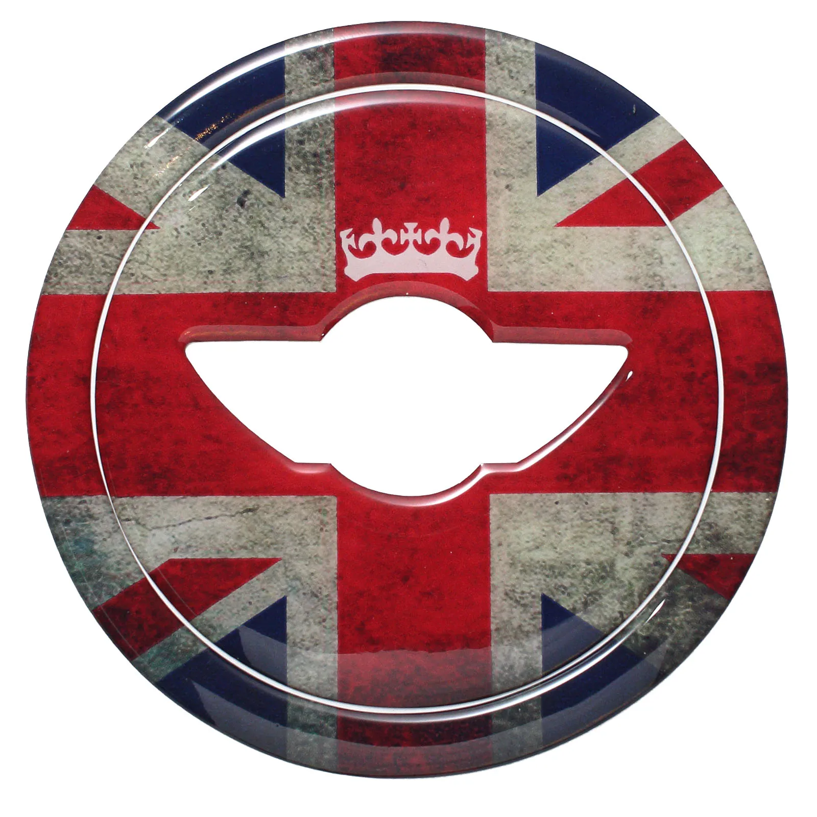Grunge union jack 3d наклейки на руль Прозрачная силиконовая графическая наклейка для Mini Cooper clubman countryman hardtop R55 R56 R60 - Название цвета: Grunge union jack