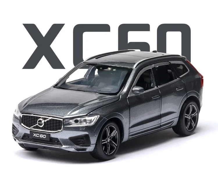 VOLVO XC60 gray 1:32 CRV Accord Highlander XC60 Alphard Lexus игрушечный автомобиль металлическая игрушка Diecasts и игрушечный транспорт Модель автомобиля игрушки для детей - Цвет: VOLVO XC60 gray
