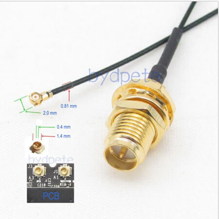 10 дюймов IPX IPEX I PEX U.FL 0 8 мм RP SMA female (мужской) RF pigtail Джампер кабель для PCI WIFI карты