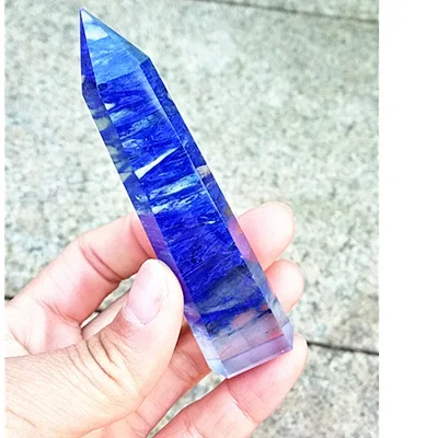1 шт. новый милый синий кварцовый кристаллический одиночный концевой палочки для