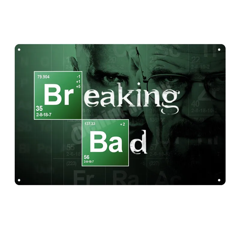 U Винтажная металлическая Жестяная Табличка с надписью «Breaking Bad» для паба, бара, казино, клуба, декоративная тарелка, рисунок Гейзенберга, настенные художественные наклейки для фильмов, N279 - Цвет: U
