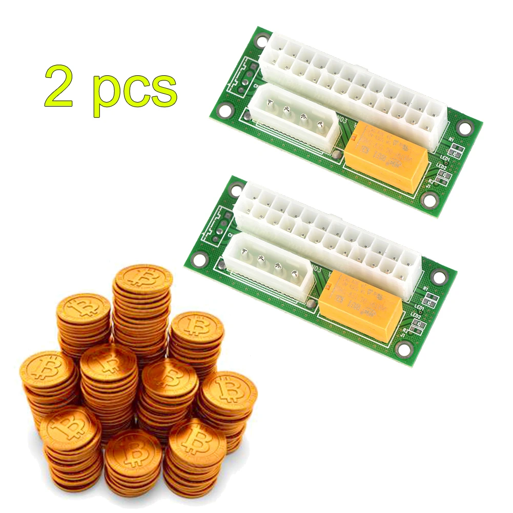 2 шт. ATX 24Pin к Molex 4Pin Dual PSU источник питания синхронизация стартер удлинитель Кабель