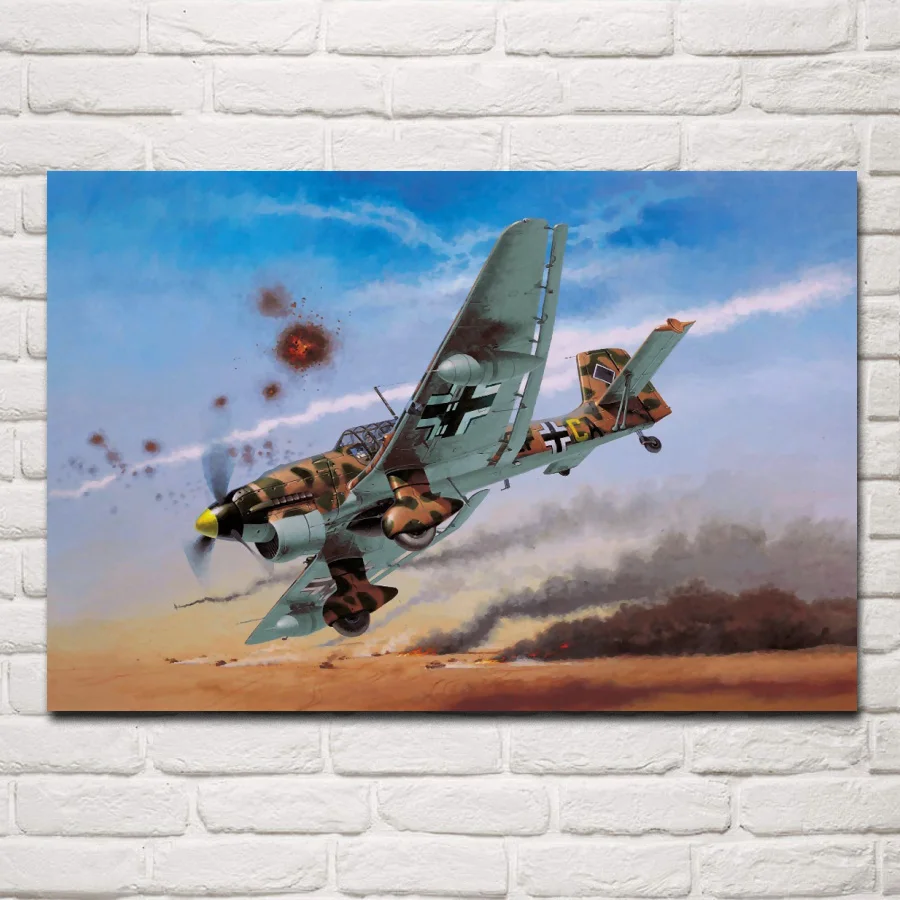 Военный Junkers Ju 87 ретро самолет истребитель украшение для гостиной домашний декор