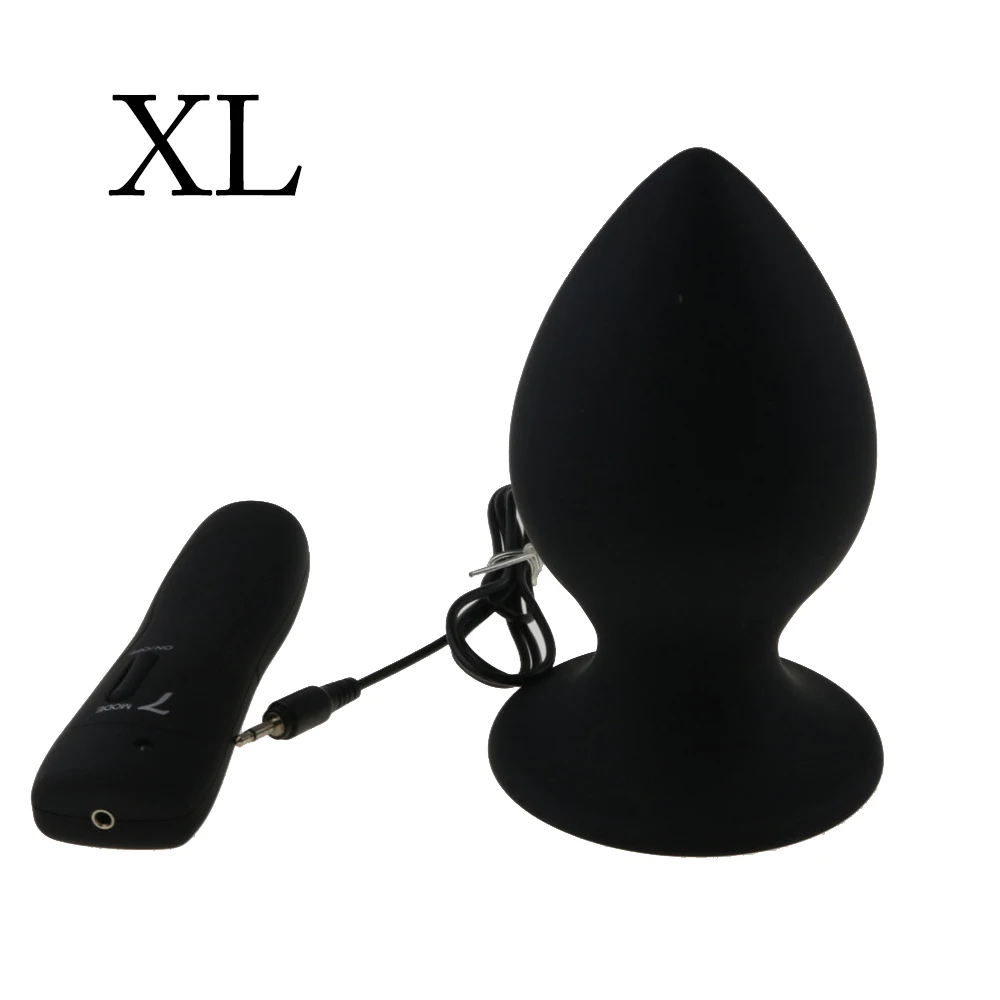 Super Big Size 7 Mode Vibrating Silicone Butt Plug Large Anal Vibrator Huge Unisex Erotic Toys Sex Products | Красота и здоровье
