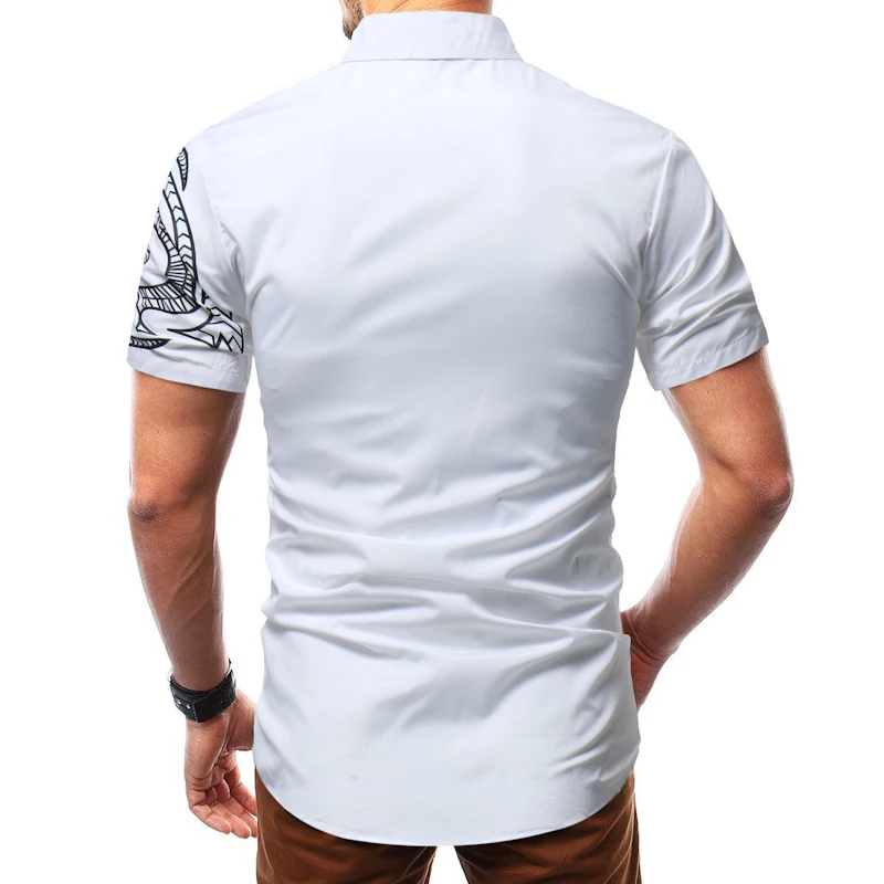 Мужская рубашка роскошного бренда 2018 мужская с длинным рукавом повседневная