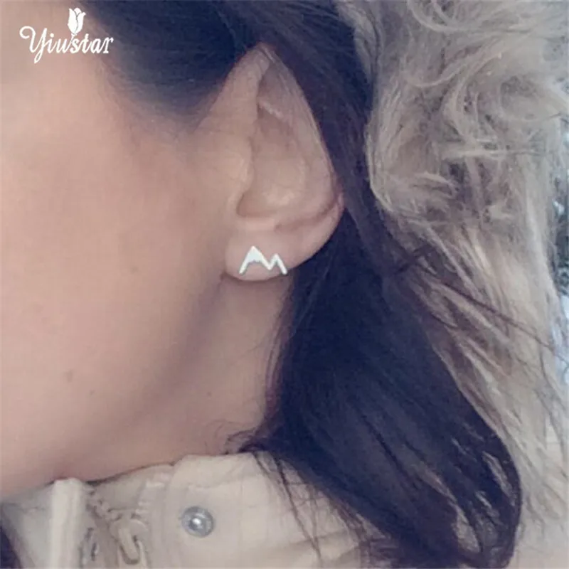 Yiustar серьги из горной породы природа мотивация ювелирные изделия корейские для