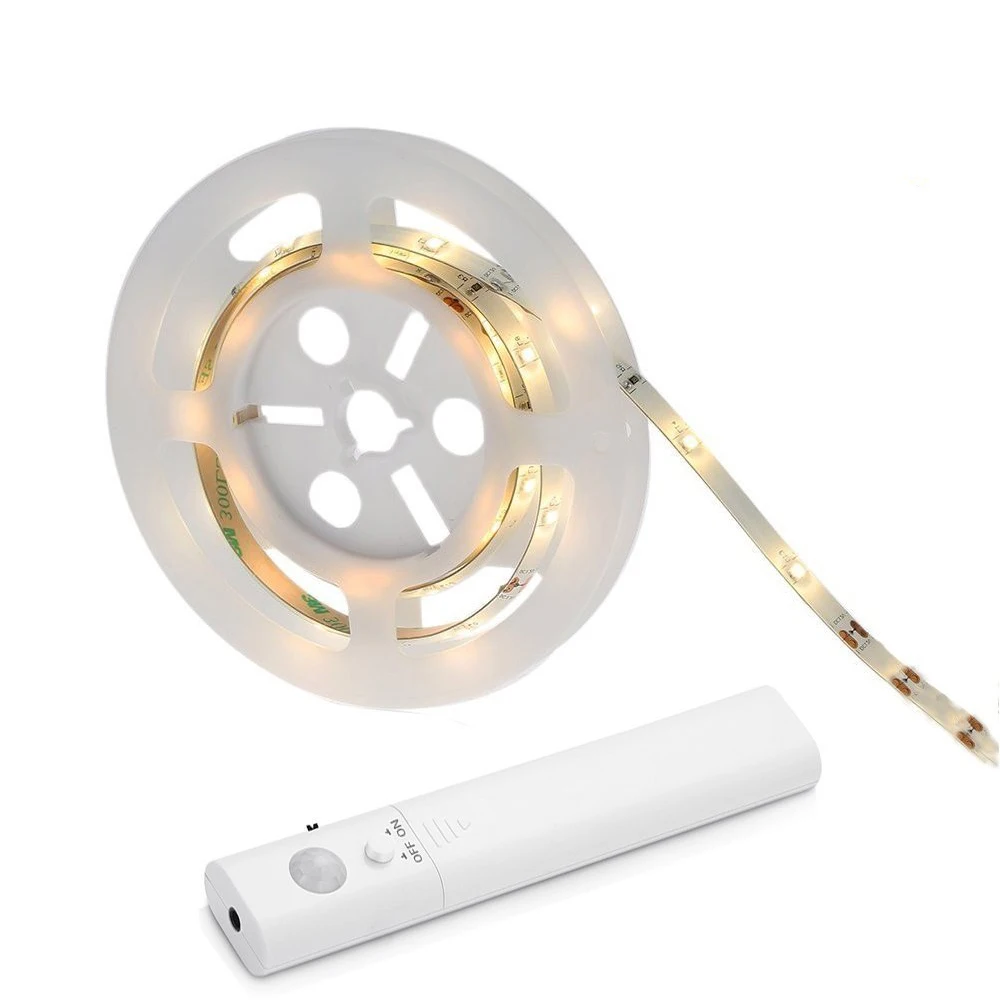 Гирлянда DONWEI с ИК датчиком движения 30 светодиодов 1 м 2835 SMD на батарейках|led strip 1m|led