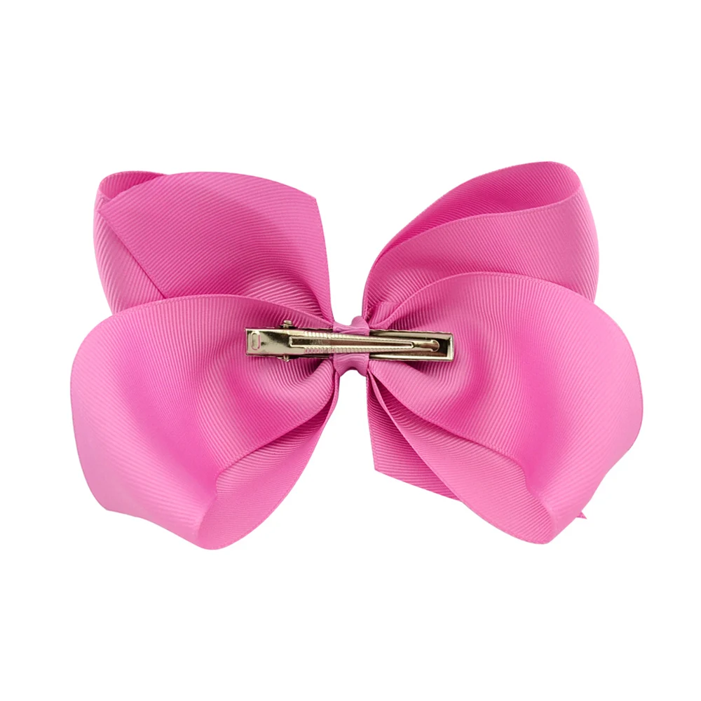 

30 Bulk 6 Inch Kids Girls Big Solid Ribbon Hair Bow Clips With Large Hairpins Boutique Hairclips DIY Hair Accessories Wholesale