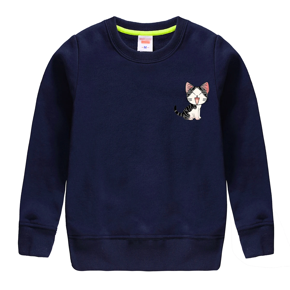 Кошка с принтом Горячая Распродажа зима auntumn Длинные рукава cottonsweatshirt сохраняя